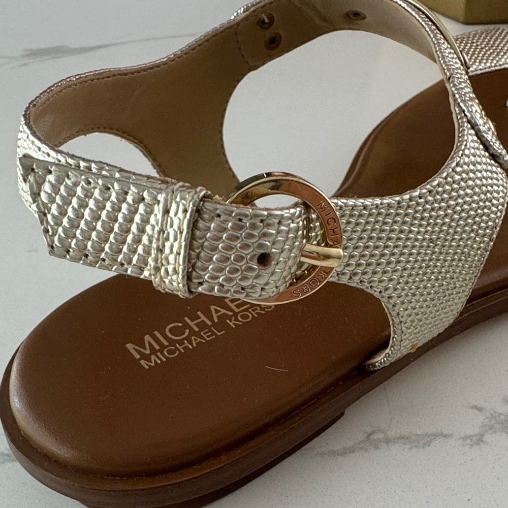 Michael Kors Gold and Brown Women's Sandals - Picture 3 of 3